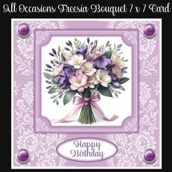 All Occasions Freesia Bouquet 7 x 7 Card