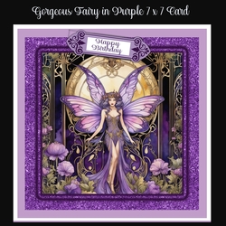 Gorgeous Fairy In Purple 7 x 7 Card