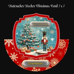 Nutcracker Rocker Christmas Card 7 x 7