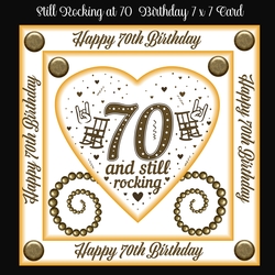Still Rocking at 70 Birthday 7 x 7 Card