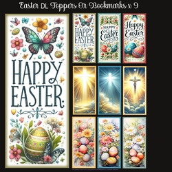 Easter DL Toppers & Bookmarks x 9