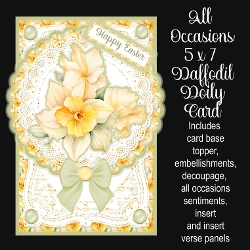 cup1361863_2474 - All Occasions 5 x 7 Daffodil Doily Card