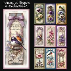 Vintage DL Toppers & Bookmarks x 9