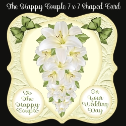 The Happy Couple 7 x 7 Shaped Card