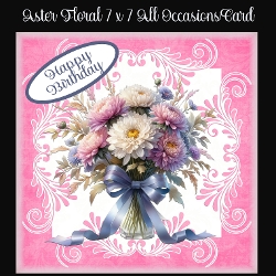 Aster Floral 7 x 7 All Occasions Card