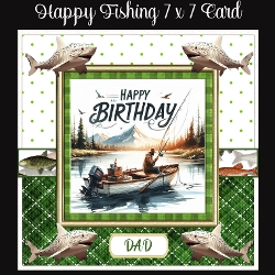 Happy Fishing 7 x 7 Card