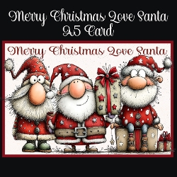 Merry Christmas Love Saanta A5 Card