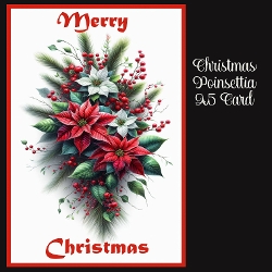 Christmas Poinsettia A5 Card