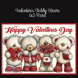cup1419169_2474 - Valentines Teddy Bear A5 Card