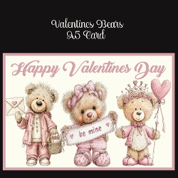 Valentines Bears A5 Card