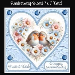 Anniversary Heart 7 x 7 Card