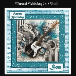 cup1426644_2474 - Musical Birthday 7 x 7 Card