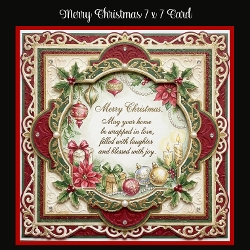 Merry Christmas 7 x 7 Shaped Card