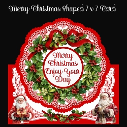 Merry Christmas Shaped 7 x 7 Card