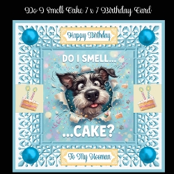 Do I Smell Cake Birthday 7 x 7 Card