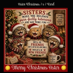 cup1464033_2474 - Sister Christmas 7 x 7 Card