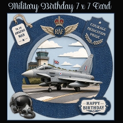 cup1464529_2474 - Military Birthday 7 x 7 Card