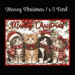 Meowy Christmas 7 x 5 Card