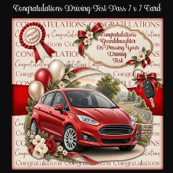 cup1470540_2474 - Congratulations Driving Test Pass 7 x 7 Card