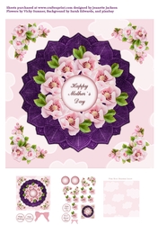 Pink Rose Mandala Decoupage Mini Kit