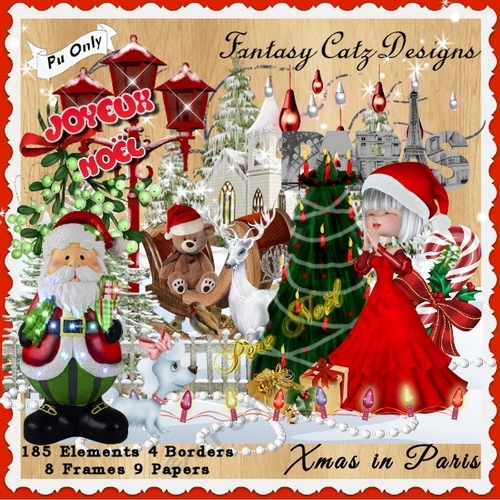 FCD Xmas in Paris PU Scrapkit
