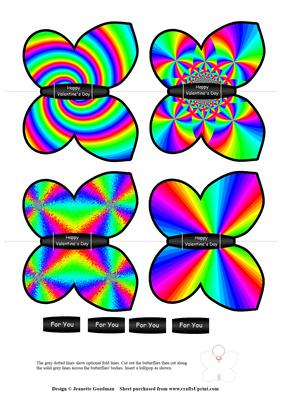 Bright Rainbow Butterfly Lollipop Holder Party Favors