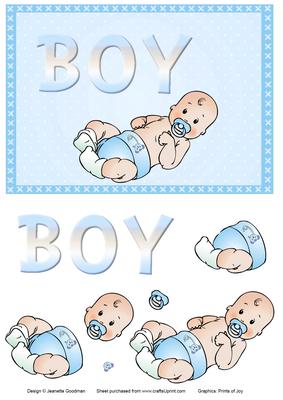 Blue Baby Boy Card