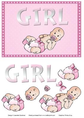 Pink Baby Girl Card