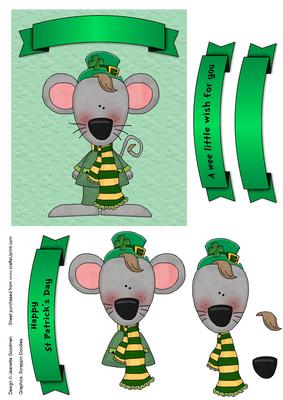 St Patrick's Day Mouse Card