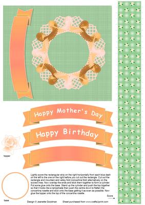 Apricot Doily and Concertina Flower Rosette