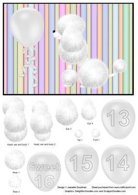 White Teen Birthday Poodle