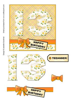 Floral 13 Yellow for Teenager