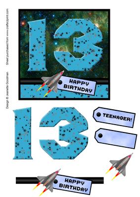 Outer Space for Teen Boy 13 Blue