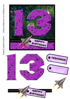 Outer Space for Teen Boy 13 Purple