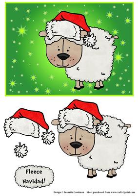 Funny Fleece Navidad Christmas Sheep