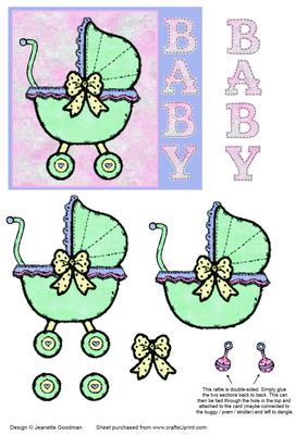 Cute Baby Stroller / Buggy with Pink Highlights