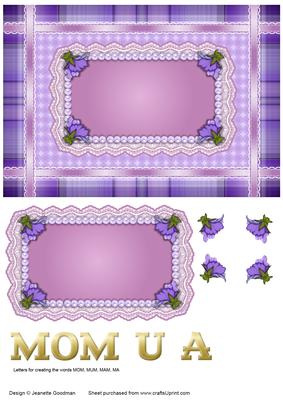 Iris, Lace and Pearls Mothers Day Purple and Pink