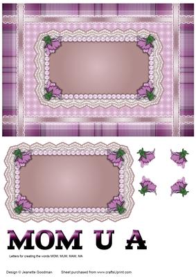 Iris, Lace and Pearls Mothers Day Beige and Pink