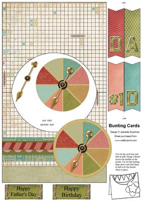 Games Night for Dad Bunting Card 1