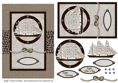 Sailing Ship with Anchors ? Sepia