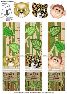 Peek-a-boo Zoo Animals Magnetic Bookmarks