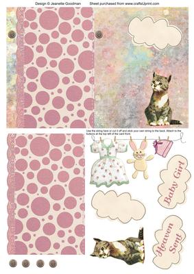 Baby Girl Laundry Side Panel Card