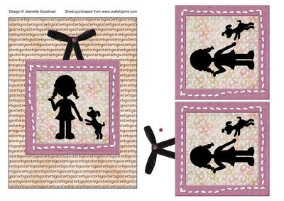 New Big Sister Silhouette Card