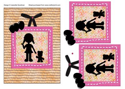 Birthday Girl Silhouette Card