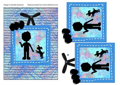 Birthday Boy Silhouette Card