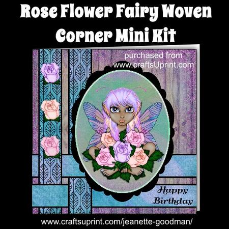 Rose Flower Fairy Woven Corner Card Mini Kit