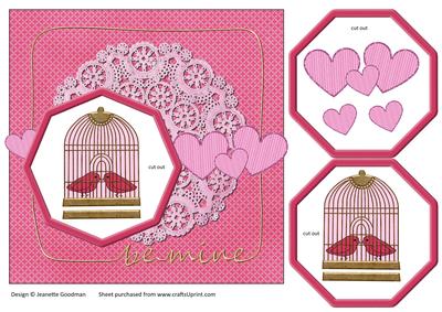 Birdcage Dangle Be Mine Pink and Gold
