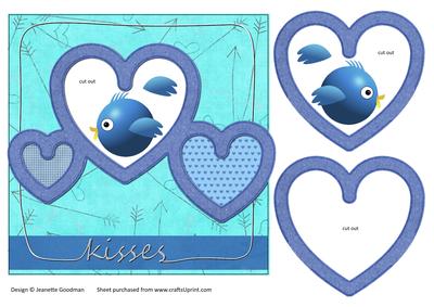 Cute Blue Bird Dangle Kisses