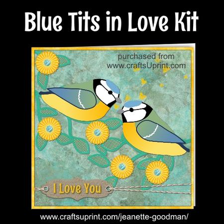 Blue Tits in Love - Yellow Flowers Kit