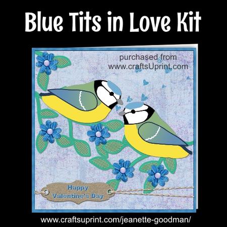 Blue Tits in Love Blue - Flowers Kit